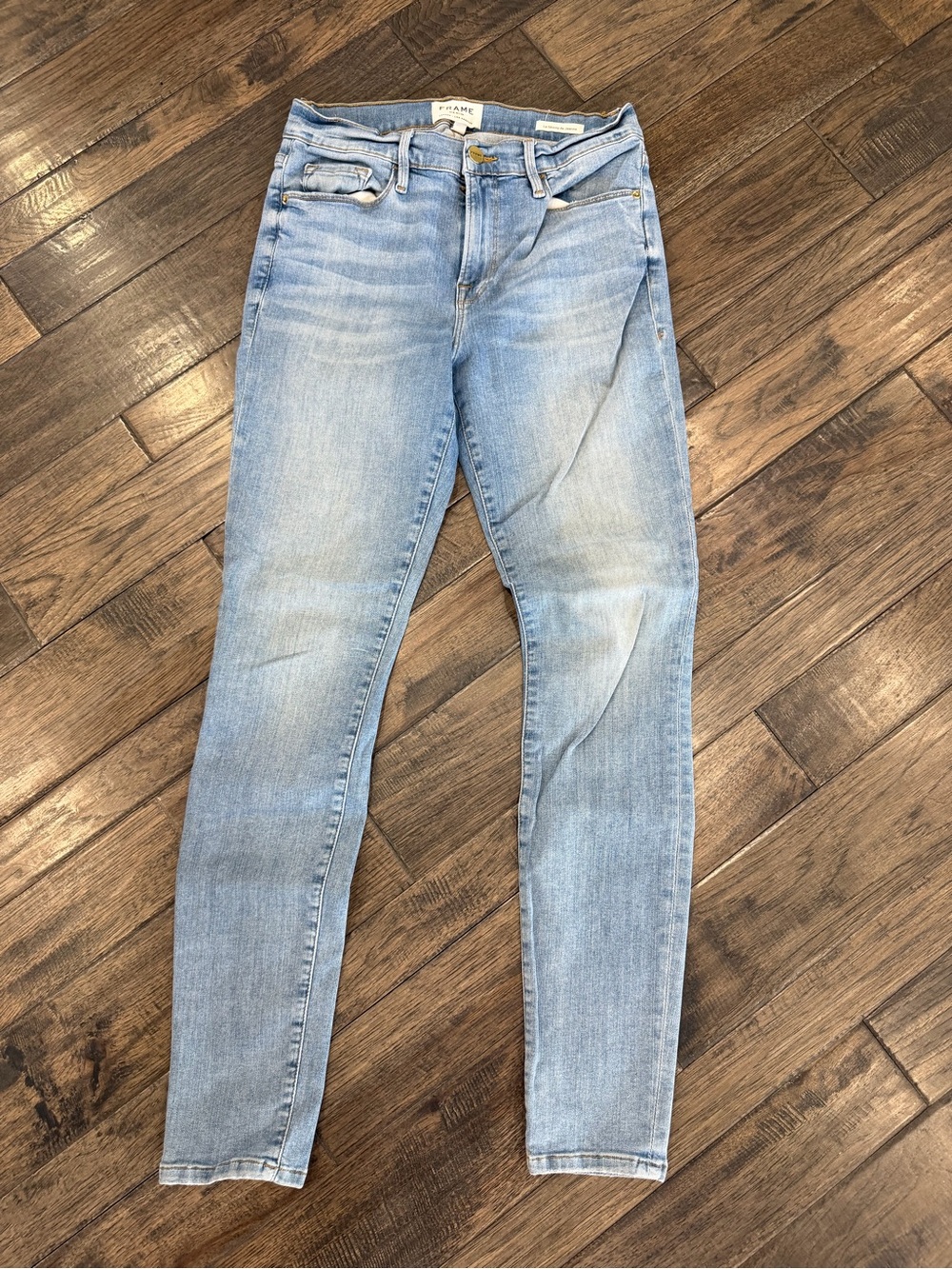 FRAME Le Skinny de Jeanne Jeans 29 Light Wash Stretch Skinny Denim